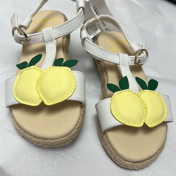 Janie and Jack 100048261 Collections White Lemon Sandals NWT size 7 - Picture 3 of 9